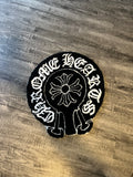 Chrome heart rug